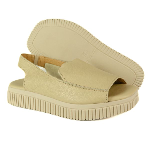 Sandália Flatform Feminina Em Couro Nude 0940 