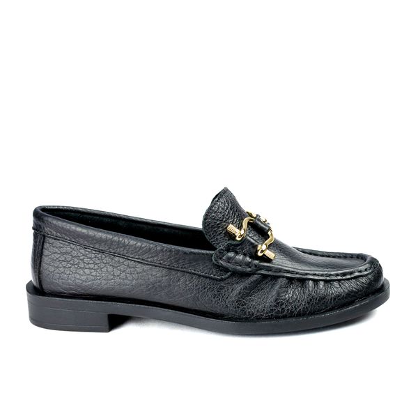 Mocassim Feminino em Couro com Bridão - 4291040 PRETO