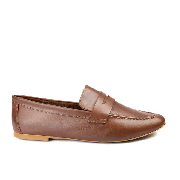 Mocassim Feminino em Couro - 1711051 PINHÃO