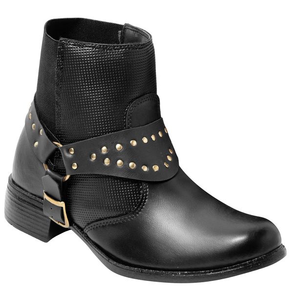 Bota Texana Feminina em Material Tecnológico Preta 16021