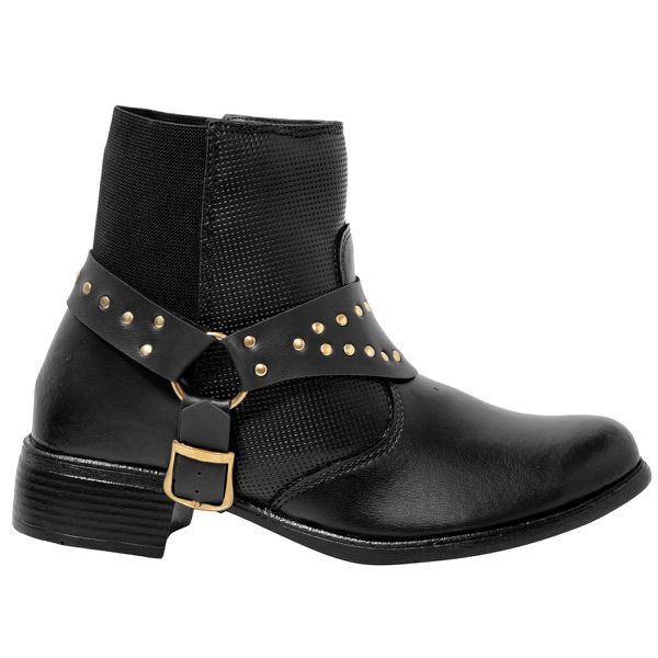 Bota Texana Feminina em Material Tecnológico Preta 16021