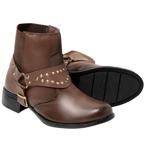 Bota Texana Feminina em Material Tecnológico Capuccino 16021