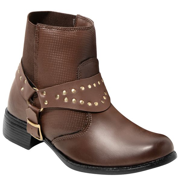 Bota Texana Feminina em Material Tecnológico Capuccino 16021