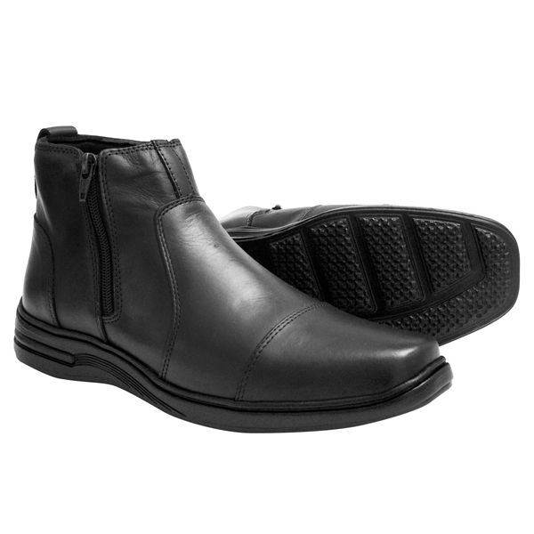 Botina Social SL em Couro Preto - 7030