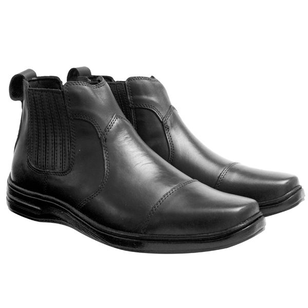 Botina Social SL em Couro Preto – 7020