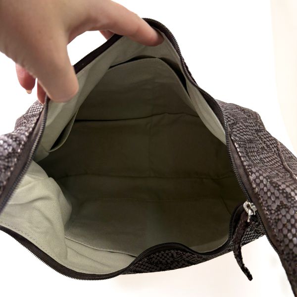 Bolsa Feminina em Couro Texturizado Gota Marron