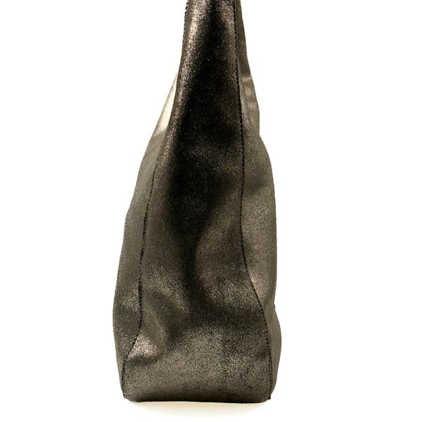 Bolsa Feminina em Couro Texturizado Gota Ônix