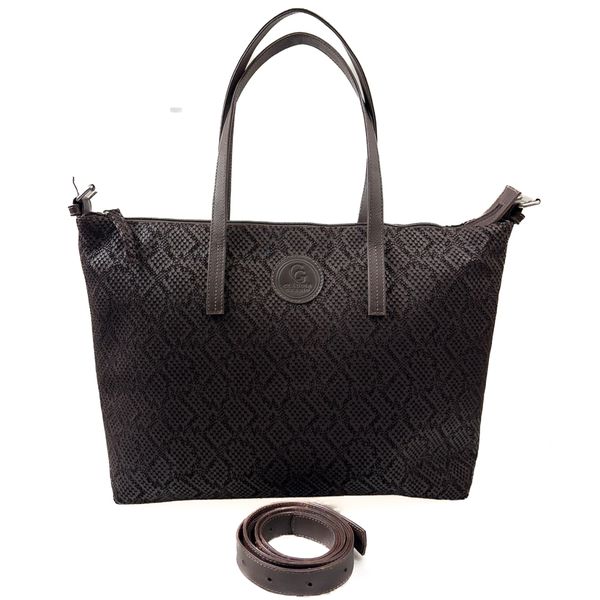 Bolsa Feminina em Couro Texturizado Almofadada Marron