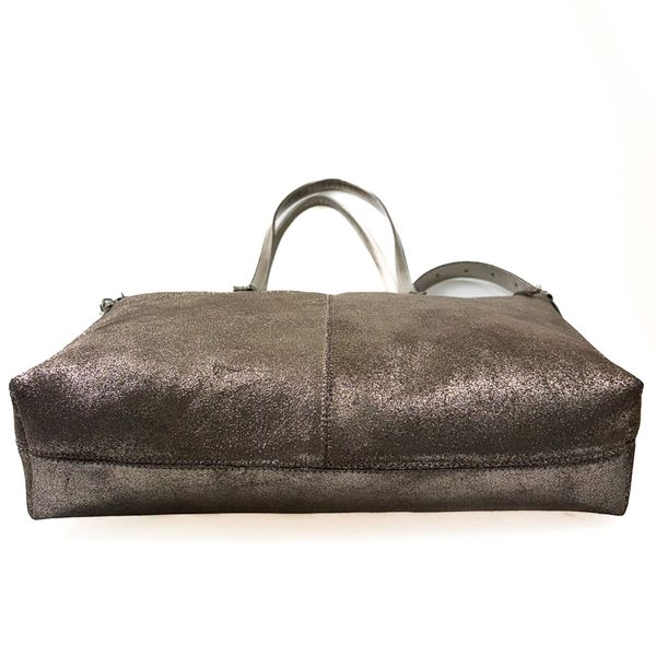 Bolsa Feminina em Couro Texturizado Almofadada Ônix
