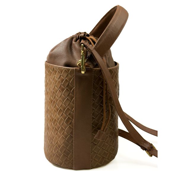 Bolsa Feminina em Couro Texturizado Caramelo Aurora
