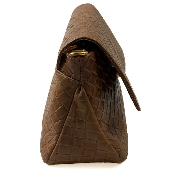 Bolsa Feminina em Couro Texturizado Caramelo Claudia