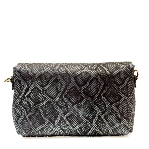 Bolsa Feminina em Couro Texturizado Animal Print Cristina
