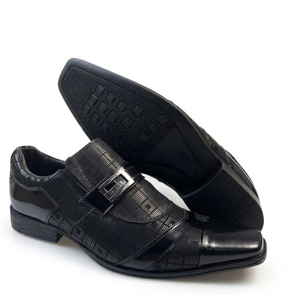 Sapato Social Masculino Calvest em Couro Preto - 3480F096