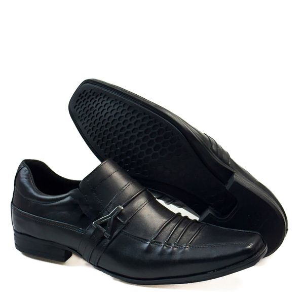 Sapato Social Masculino Calvest em Couro Preto - 14F087 - PRETO preto