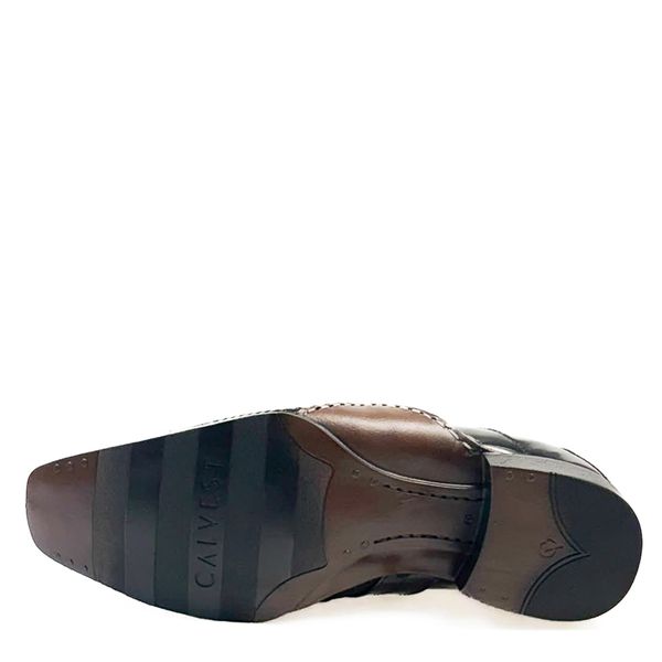 Sapato Social Masculino em Couro com Costura Manual Calvest 1930F010 - Preto
