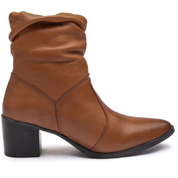BOTA FEM COURO CANO SANFONADA HAVANA-5494