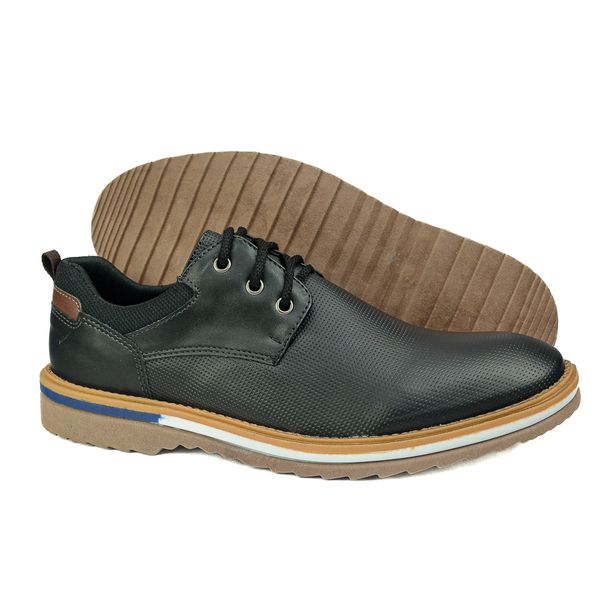 Sapato Casual em Material Tecnológico Pierutti Preto 63F217