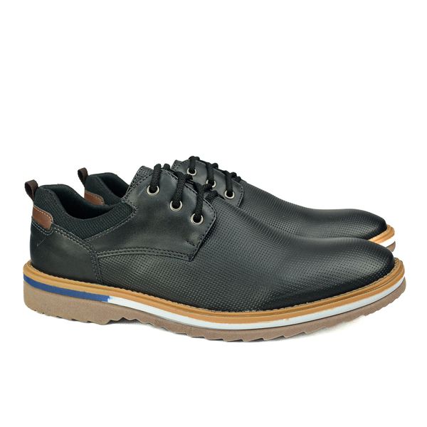 Sapato Casual em Material Tecnológico Pierutti Preto 63F217