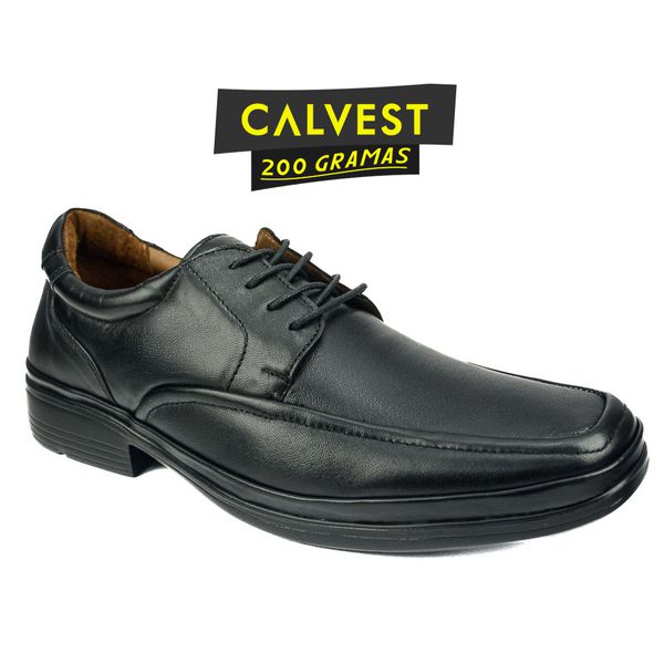 Sapato Masculino 200 gramas em Couro Carneiro de Amarrar 82F207 PRETO