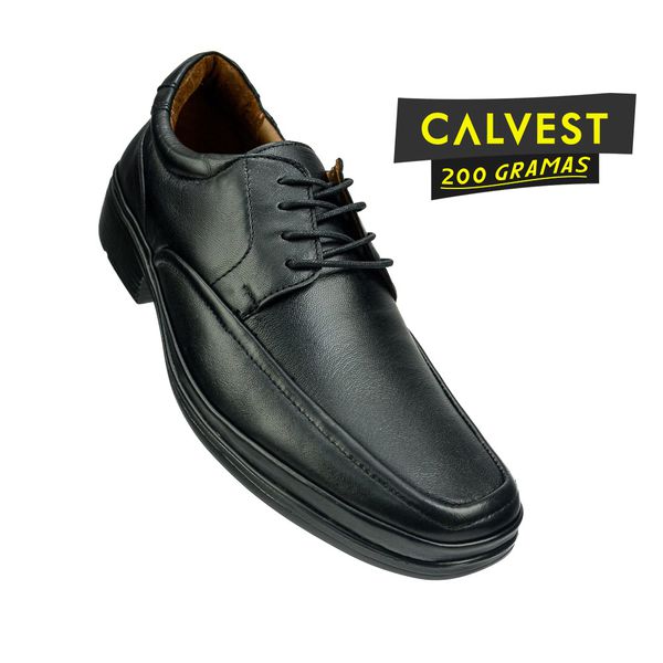 Sapato Masculino 200 gramas em Couro Carneiro de Amarrar 82F207 PRETO