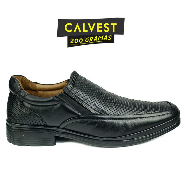 Sapato Masculino 200 gramas em Couro Carneiro 82F208 PRETO