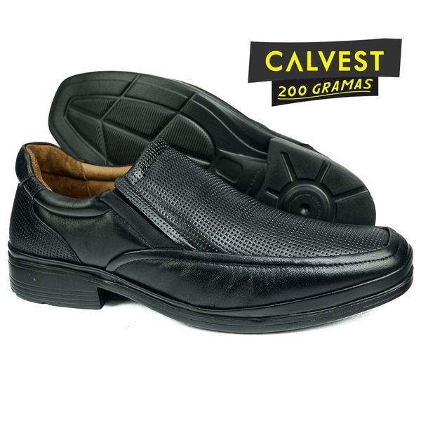 Sapato Masculino 200 gramas em Couro Carneiro 82F208 PRETO