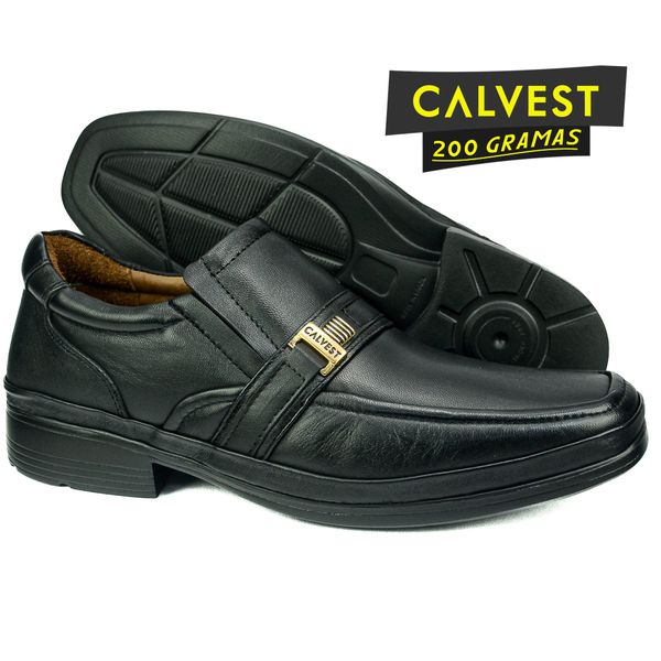 Sapato Masculino 200 gramas em Couro Carneiro 82F210 PRETO