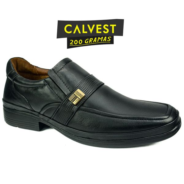Sapato Masculino 200 gramas em Couro Carneiro 82F211 Preto