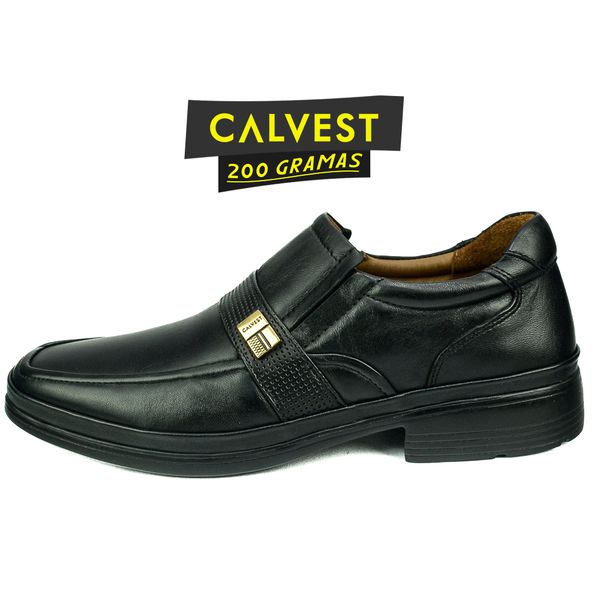 Sapato Masculino 200 gramas em Couro Carneiro 82F211 Preto