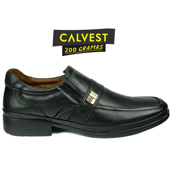 Sapato Masculino 200 gramas em Couro Carneiro 82F211 Preto