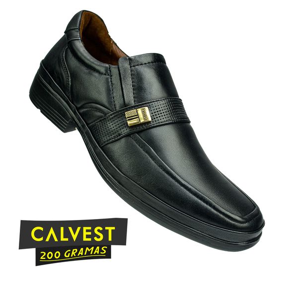 Sapato Masculino 200 gramas em Couro Carneiro 82F211 Preto