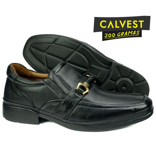 Sapato Masculino 200 gramas em Couro Carneiro 82F209 PRETO