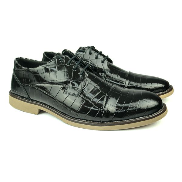 Sapato em Couro Verniz Croco 2001 PRETO
