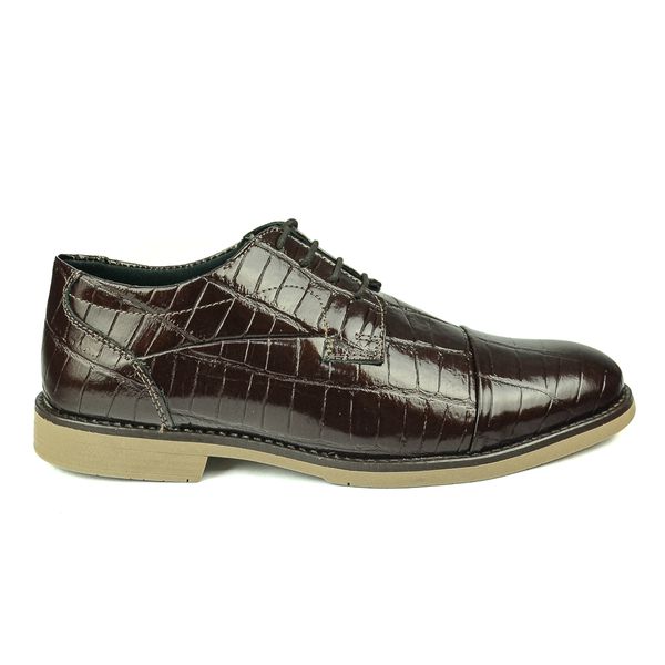 Sapato em Couro Verniz Croco 2001 BORDO