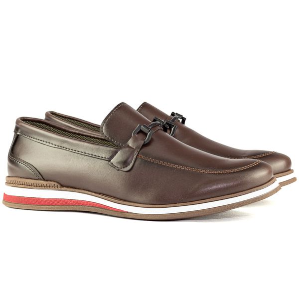 Sapato Casual Oxford em Material Tecnológico 3060-CAFE