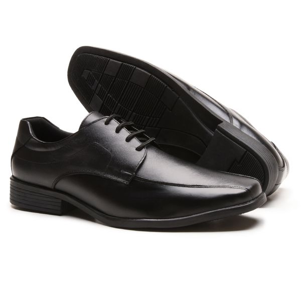 Sapato Social Masculino Calvest em Couro de Amarrar Preto-80F054