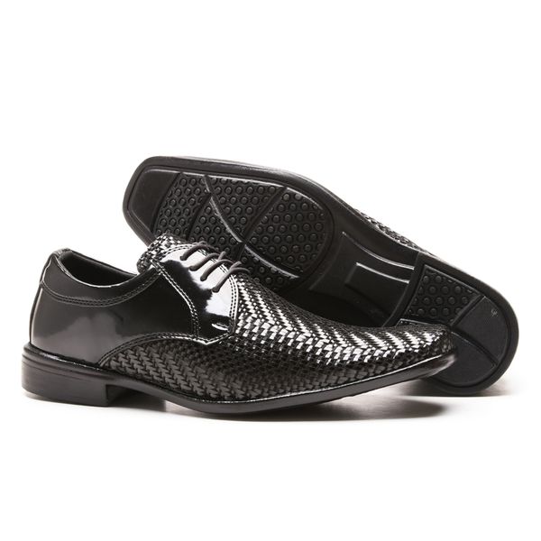 Sapato Social Trisse em Verniz Calvest de Amarrar - TRISSE 009 PRETO