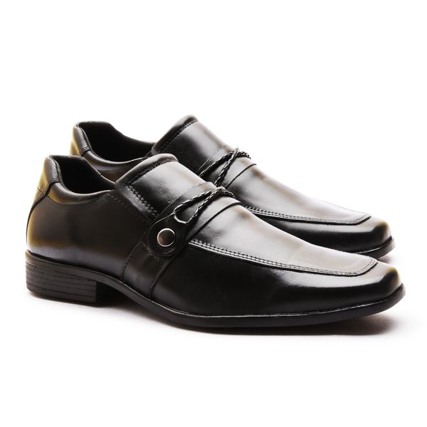 Sapato Social Masculino Calvest em Couro Preto-80F053