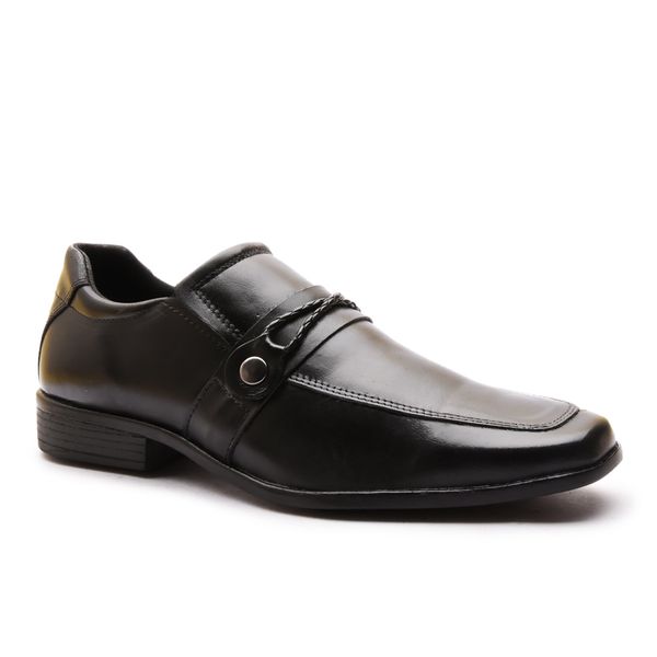 Sapato Social Masculino Calvest em Couro Preto-80F053