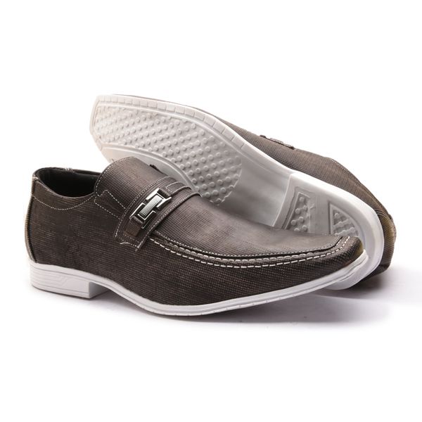 Sapato Casual Em Couro Legitimo Com Solado TR - 13F104 CHOCOLATE
