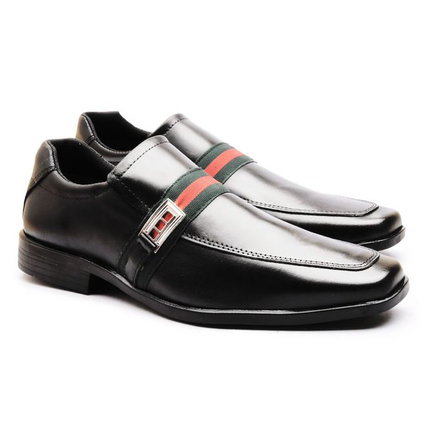 Sapato Social Masculino Calvest em Couro Preto-80F062