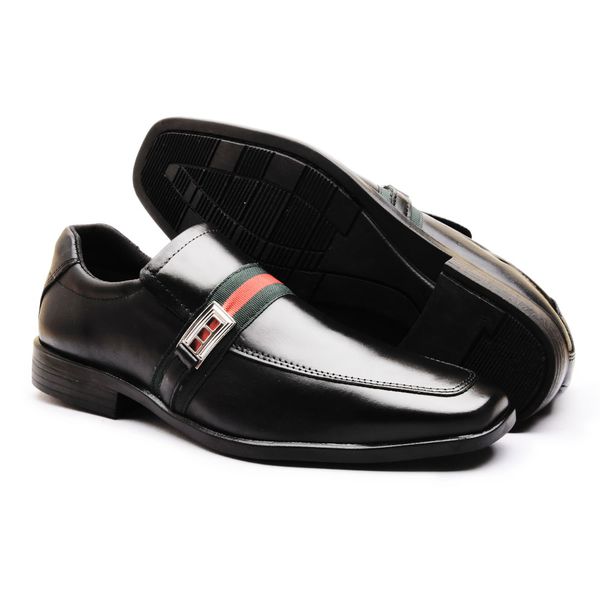 Sapato Social Masculino Calvest em Couro Preto-80F062