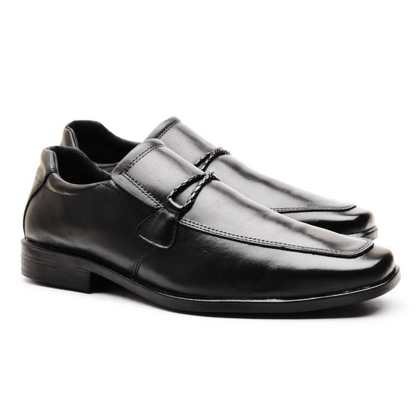 Sapato Social Masculino Calvest em Couro Preto-80F059