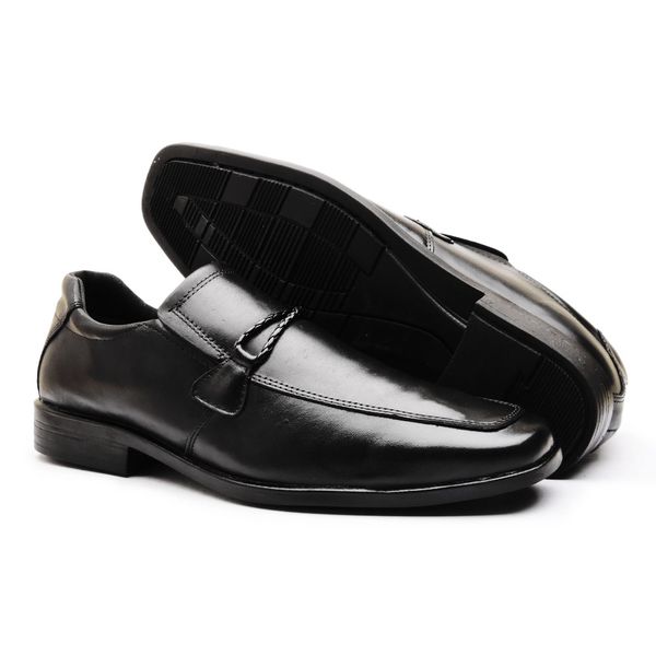 Sapato Social Masculino Calvest em Couro Preto-80F059