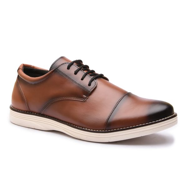 Sapato Casual em Material Tecnológico Pierutti Caramelo-300F035