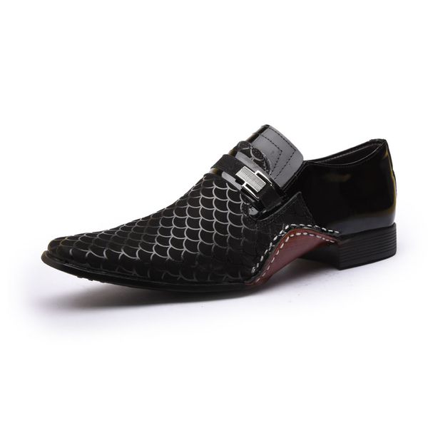 Sapato Social Masculino Calvest em Couro Preto-1930F020