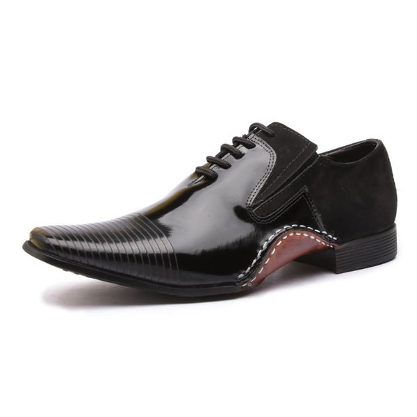 Sapato Social Masculino Calvest em Couro Preto de amarrar -1930F025
