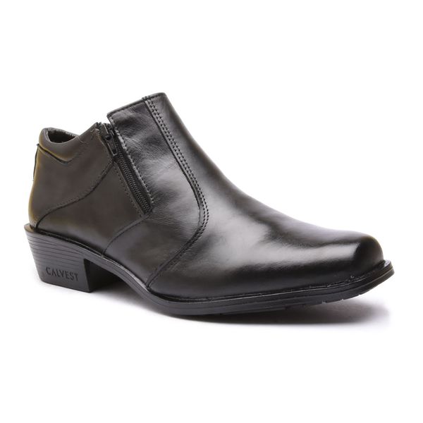 Bota Social Masculina em Couro Preto-1920F065