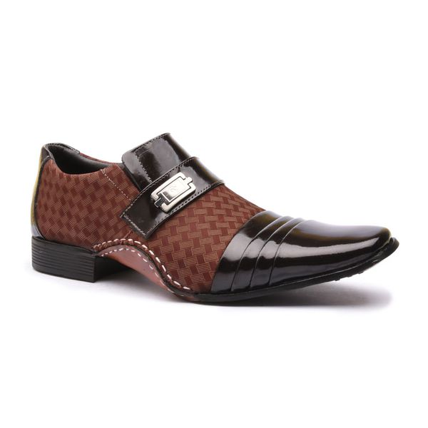 Sapato Social Masculino Calvest em Couro Bordo-1930F022