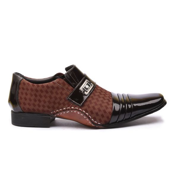 Sapato Social Masculino Calvest em Couro Bordo-1930F022